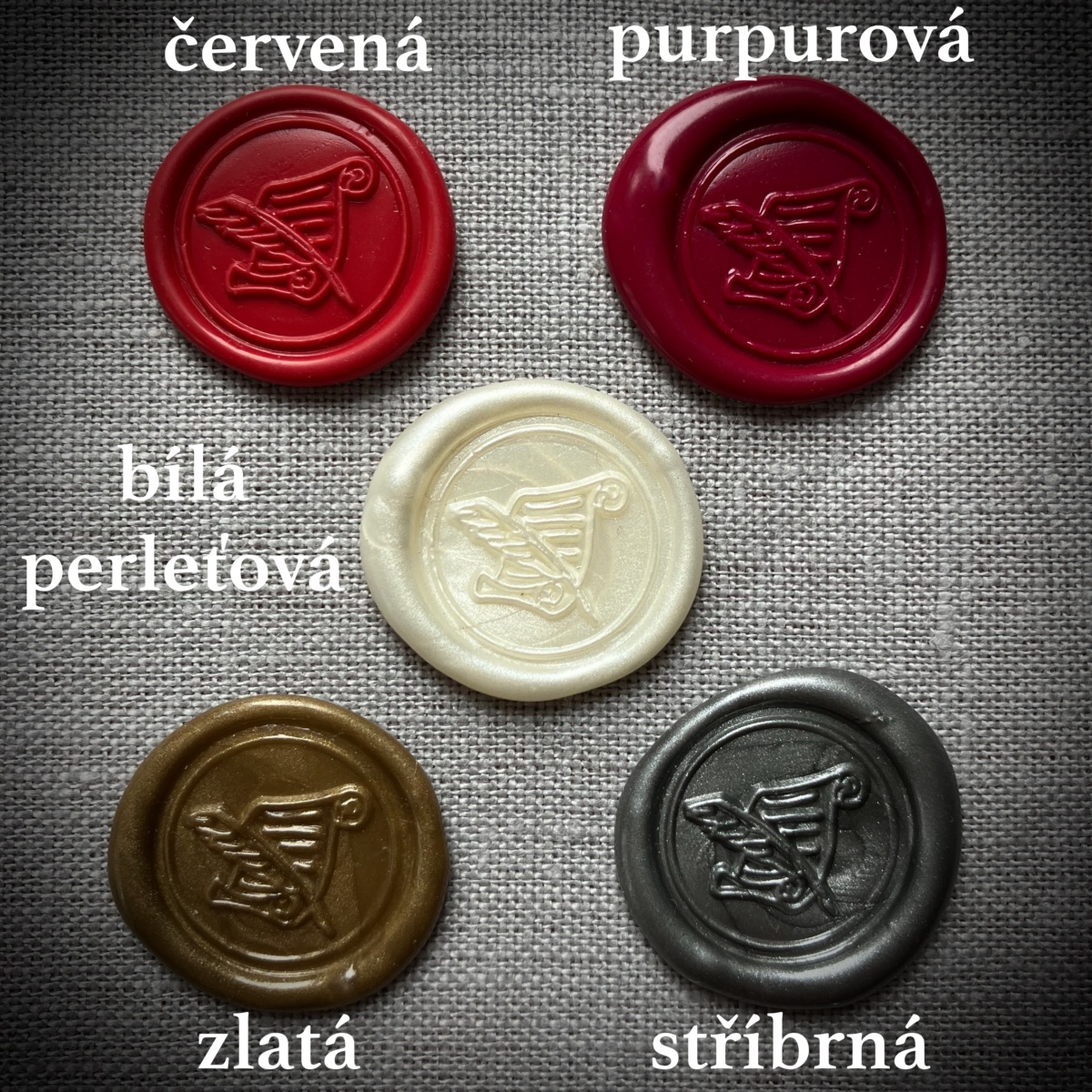 Pečeť dopis s brkem mix barev